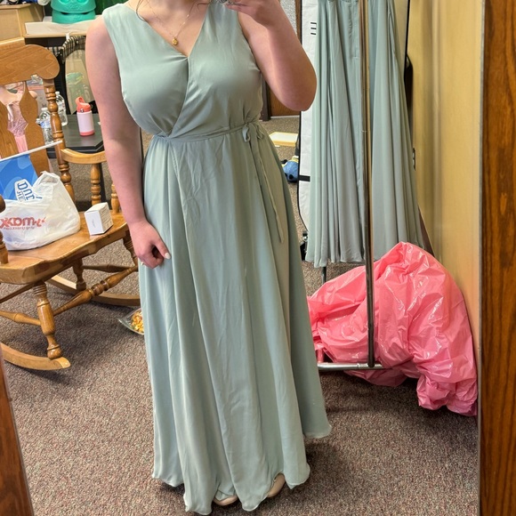 Birdy Grey Minae bridesmaid dress (sage chiffon) Large - Picture 4 of 4